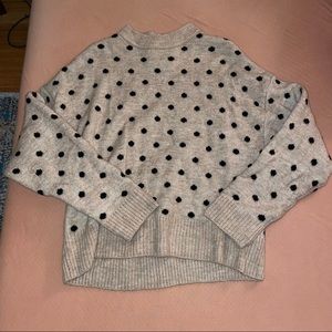 NWT H&M Tan Polka Dot Sweater